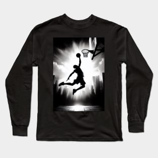 Basketball player going to the basket Long Sleeve T-Shirt